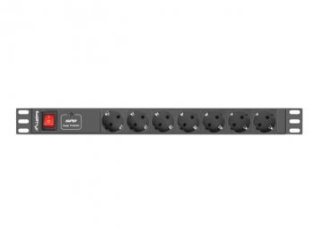 Филтър Lanberg power distribution unit (PDU) 19"1U 10A 7 SOCKETS SCHUKO 2M, black