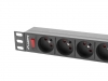 Филтър Lanberg power distribution unit (PDU) 19"1U 16A 9 SOCKETS 3M, black