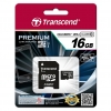 Памет Transcend 16GB micro SDHC UHS-I Premium (with adapter, Class 10)