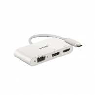 USB хъб D-Link 3-in-1 USB-C to HDMI/VGA/DisplayPort Adapter
