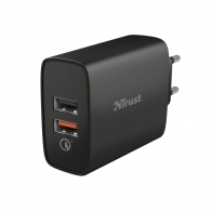 Зарядно устройство TRUST Qmax 30W Ultra-Fast Dual USB Charger with QC3.0