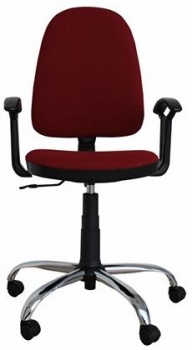 Работен стол PRESTIGE STEEL - бордо
