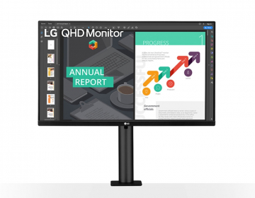 Монитор LG 27QN880-B, 27" Wide LED, QHD Ergo (2560x1440) IPS Display, sRGB 99%, 75Hz, 5ms, 1000:1, Mega DFC, 350 cd/m2, AMD FreeSync, MAXX Audio 5W x 2, USB type-C, HDMI, Reader Mode, DisplayPort, Headphone out, Tilt, Height (Range), Swivel, Pivot, Black