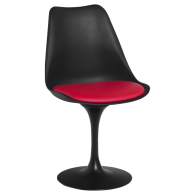 Бар стол ПЕРСИЯН черен - червена седалка