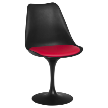 Бар стол ПЕРСИЯН черен - червена седалка
