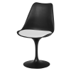 Бар стол ПЕРСИЯН черен - бяла седалка