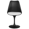Бар стол ПЕРСИЯН черен - бяла седалка
