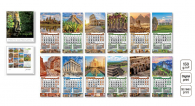 Стенен луксозен 12-листов календар Чудесата на света