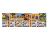 Стенен луксозен 6-листов календар Африкански животни