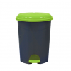 Кош за отпадъци с педал и зелен капак  50 л