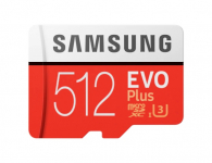 Памет Samsung 512GB micro SD Card EVO+ with Adapter, Class10, Read 100MB/s - Write 90MB/s