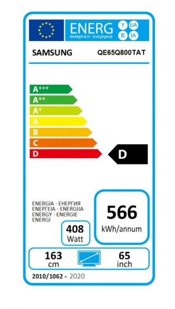 Телевизор Samsung 65" 65Q800T QLED FLAT, SMART, 4500 PQI, Dual LED, Direct Full Array, Quantum HDR 2000, HDR 10+, Dolby Digital Plus, Dolby 5.1 Decoder, Real Game Enhancer+, AMD FreeSync Premium, Bixby, Wi-Fi, Bluetooth, 4xHDMI, 2xUSB, Frameless, Tizen, T