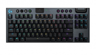 Клавиатура Logitech G915 Wireless TKL Keyboard, GL Clicky Low Profile, Lightspeed Wireless, Lightsync RGB, Game Mode, Media Controls, Carbon