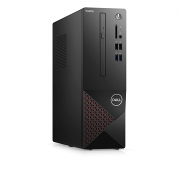 Настолен компютър Dell Vostro 3681 SFF, Intel Core i5-10400 (12M Cache, up to 4.3 GHz)), 4GB DDR4 2666MHz, 1TB HDD, DVD+/-RW, Intel UHD 630 ,KBD&Mouse, 802.11n, BT 4.0, Linux, 3Y NBD