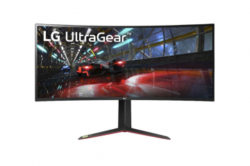 Монитор LG 38GN950-B, 37.5" Ultragear Nano IPS 1ms, 21:9 Curved Gaming QHD+ (3840x1600), 160HZ, 1000:1, 450 cd/m2, 1000:1, DCI-P3 98%, AMD FreeSync, NVIDIA G-Sync, HDR 600 ,Sphere Lighting 2.0, USB Down/Up-stream, HDMI, DisplayPort, Tilt/Height, Black