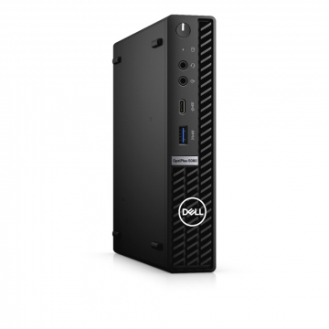 Настолен компютър Dell Optiplex 5080 MFF, Intel Core i5- 10500T (up to 3.8GHz, 6C, 12M), 8GB 2666MHz DDR4, 256GB SSD M.2, Integrated Graphics, Wi-Fi 6+ BT 5.1, Keyboard&Mouse, Windows 10 Pro (64bit), 3Y Basic Onsite