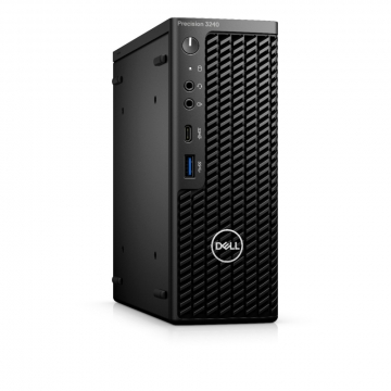 Работна станция Dell Precision 3240 Compact, Intel Xeon W-1250 (up to 4.7GHz, 6C, 12M), 16GB DDR4, 512GB M.2 SSD, Intel Integrated Graphics, Kbd&Mouse, Win 10 Pro (64bit), 3Y Basic Onsite