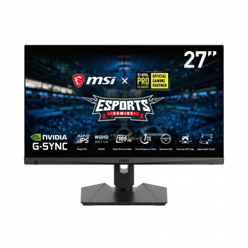 Монитор MSI Optix MAG274QRF-QD, 27", 165Hz, 1ms, Rapid IPS, Quantum Dot, 2560x1440, G-Sync Compatible, Gaming OSD, Mystic Light, 97% DCI-P3, AG, USB hub, 300 cd/m2, Contrast 1000:1, DCR 100M:1, 1xDP(1.2a), 2xHDMI(2.0), 1xTypeC DP alt., Heigh Adj., VESA 10