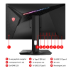 Монитор MSI Optix MAG274QRF-QD, 27", 165Hz, 1ms, Rapid IPS, Quantum Dot, 2560x1440, G-Sync Compatible, Gaming OSD, Mystic Light, 97% DCI-P3, AG, USB hub, 300 cd/m2, Contrast 1000:1, DCR 100M:1, 1xDP(1.2a), 2xHDMI(2.0), 1xTypeC DP alt., Heigh Adj., VESA 10