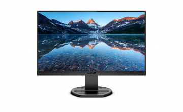 Монитор Philips 243B9/00, 23.8" WLED IPS, 1920x1080@75Hz, 4ms GtG, 250cd/m2, 1000:1, DC50M:1, Adaptive Sync, FlickerFree, Low Blue Light, 2Wx2, Tilt, Height Adjust, Pivot, Swivel, D-SUB, HDMI, DP, USB Hub