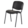 Посетителски стол еко кожа- черен