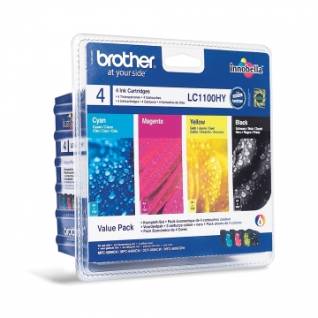 Консуматив Brother LC-1100HY BK/C/M/Y VALUE BP Ink Cartridge High Yield Set