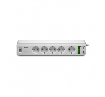 Филтър APC Essential SurgeArrest 5 outlets with 5V, 2.4A 2 port USB charger 230V Germany